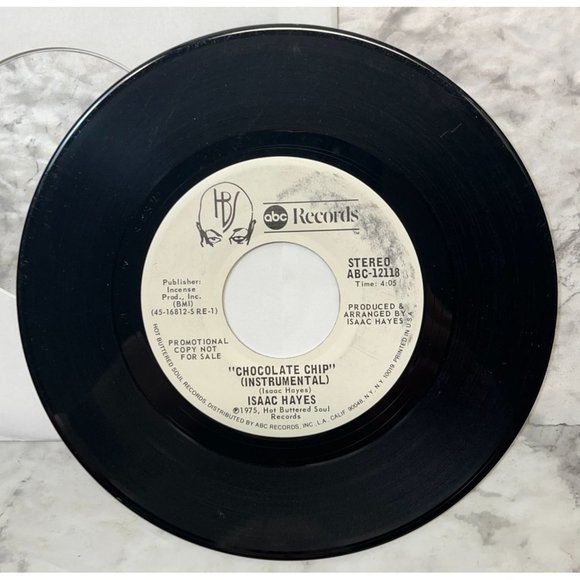 Isaac Hayes Chocolate Chip / Instrumental 45 Funk Soul Promo 1975 ABC Records - Picture 6 of 6